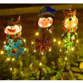 Miniatyrbilde 4 av 6: Solcelled julelys LED Julenissen gulvlampe utendørs hage