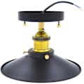 Miniatyrbillede 5 af 5: Rund Loftlampe LED Sort Varmt Hvid Aluminium Loft DXGHC