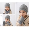 Pikkukuva 4 / 5: Lasten Hat Glove Set Pojat ja Tytöt Neulotu Hat Plus Fleec