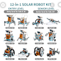 Miniatyrbild 4 av 6: Lucky Doug 12-i-1 STEM solardriven robotset leksaker för barn 8 år