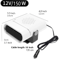 Pikkukuva 4 / 5: 12V Kojelaudan Lämmitin Autoon, 150W Nopea Lämmitin & Jäähdytyspuhaltimen, Kannettava Tuulilasin Sumunpoistaja ja Jäätymisen Poistaja, 360 Asteen Kiertävä Jalusta