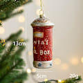 Miniatyrbillede 7 af 7: 4 stk. julefarvede malingformede kugler juletræ
