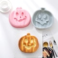Miniatyrbillede 2 af 5: 4-delt græskar Halloween silikone mousse kageform bageform