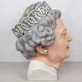 Miniatyrbillede 3 af 5: Party Queen Latex Maske Scene Show Rekvisitter Elizabeth Maske Dronning H