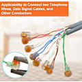 Miniatyrbillede 4 af 5: Kabelforbindelser, Telefonklipsforbindelse, 100 stk K1 Splice Conn
