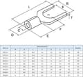 Miniatyrbillede 6 af 7: 420 stk. Krympeterminaler Runde Ring Gaffelterminaler U-type Hun