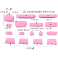 Miniatyrbillede 5 af 5: (2 sæt) 16 stk./sæt bærbar anti-støvprop farverig silikone anti-støvprop dæksel prop støvprop USB-port HDMI RJ45-interf
