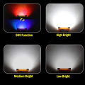 Miniatyrbillede 2 af 7: 80W Genopladelig LED-Overlygte 4 Tilstande Super Lys Arbejdslys P