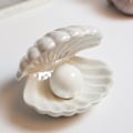 Miniatyrbilde 2 av 4: Shell Pearl Light Led Lampe d'appoint Veilleuse portative，Blanc
