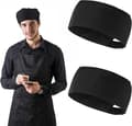 2 stycken Unisex kockmössa Matservering Svart kockmössa Justerbar DXGHC