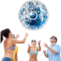 Miniatyrbilde 1 av 6: 1 Pakk Glitter Strandball Oppblåsbar Konfetti Strand Løse Baller