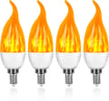 4-pack 3W E14 LED-lampa med flam-effekt, 3 L DXGHC