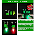 Miniatyrbilde 4 av 7: 20 stykker Fiskebittvarsling Natt LED Lys Stang Prompt med Dou