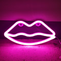 Miniatyrbild 2 av 6: Neon-skylt i Lip-form, alltid på, USB/batteridriven, akryl, väggdekoration