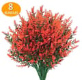 8 Bundter Kunstige Udendørs Blomsterbuske UV-Resistente Pla