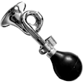 Miniatyrbild 1 av 5: Cykelklocka, Retro Design Metall Squeezed Bugle Horn för Vuxna