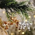 Miniatyrbillede 1 af 7: 12 stk. Julepynt i Guld og Sølv Engelhæng 2022 Julefest Dekoration