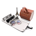 Miniatyrbillede 3 af 3: Dewenwils Solbriller Organizer med 3 Slots, Bærbar Foldbar Sungl DXGHC