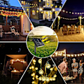 Miniatyrbillede 4 af 5: 50 stk LED Solcelled Lysstreng, 7m 50 Lys (2,5 Bobler) - 8 Sjove