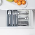Miniatyrbilde 2 av 7: Utvidbar bestikkstativ, 7 rom, 6 x 23,5 x 31,5 cm, grå, c