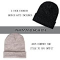Miniatyrbillede 2 af 6: 2-pak Beanie til Mænd og Kvinder - Slouchy Beanie Huer til Vinteren