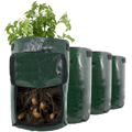 4-pack 10-gallon Potatisodlingsväskor Gröna Polyeten Trädgårdsplan