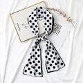 Miniatyrbilde 1 av 5: Silkefølelse Sjal - Sateng Sjal for Kvinner 6X57 tommer Polka Dots