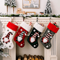 Miniatyrbild 3 av 5: 1 St Grå Julstrumpor Tomte Julstrumpor Ansiktslös Docka DXGHC