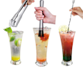 Miniatyrbillede 4 af 5: Dewenwils 3 stk. Rustfrit Stål Cocktail Pistil, multifunktionel DXGHC