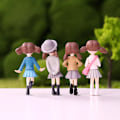 Miniatyrbillede 3 af 7: 8 stk./sæt Pvc Fe-havefigurer Miniature Engel Piger Harpiks C