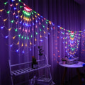 Miniatyrbillede 3 af 6: LED lysstreng påfugl netlys 110v fiskenetlys Chri