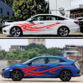 Miniatyrbillede 3 af 7: 2 stk. 94,4'' Universelle Flamme Grafik Bil Auto Karosseri Sidesticker F