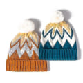 Miniatyrbilde 3 av 4: Dame Beanie-lue med Pels Pompom