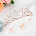 Miniatyrbild 4 av 7: Roséguld Födelsedagssash Crown 18 & Fabulous Sash och Tiara för Flickor, 18-årsdagspresenter för Festfavorittillbehör