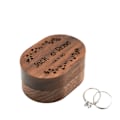 Miniatyrbild 1 av 7: Smyckeskrin i svart valnöt, brun presentask, smyckesförpackning