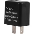 Miniatyrbillede 2 af 5: 2-polet Blinkrelais, (Sort) 12V Universal Justerbar Elektronisk F