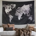 Pikkukuva 3 / 5: Tapestry-kartta seinävaate seinäripustus metsä psykedeelinen olohuone