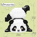 Miniatyrbillede 4 af 7: Mini Byggeklodser Dyr Sæt  Tasker, 1325 PCS Mikro Mini Panda