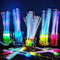 Miniatyrbilde 1 av 6: 12 stk LED Fiberoptiske Pinner 7 Farger Lysende Fiberoptiske Pinner