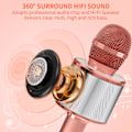 Miniatyrbillede 3 af 6: Børne mikrofon, trådløs Bluetooth karaoke mikrofon til voksne