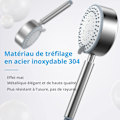 Miniatyrbillede 2 af 5: Bruseshowerhoved, Slangefri Vandbesparende Bruseshowerhoved 304 Rustfrit Stål