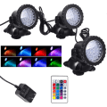 Miniatyrbillede 1 af 6: Farveskiftende damlampe, IP68 vandtæt dæmpbar 36 LED damlampe