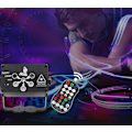 Miniatyrbillede 2 af 4: 6-huls mini ktv laserlampe USB jule stjernehimmel projektor