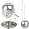 Miniatyrbillede 2 af 5: 6 stk. Teekugle-si, 304 Rustfrit Stål Te-infuser DXGHC