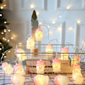 Miniatyrbild 2 av 5: 3m 20 LED-lampor röd hatt snögubbe (tre modeller med blinkande batterier