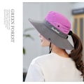 Miniatyrbilde 5 av 5: 1 Stykke UV Solhatt med Hestehalehull UPF 50 bøttehatt for jenter
