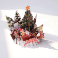 Miniatyrbild 4 av 5: Tre tredimensionella julkort julparty 3D hand