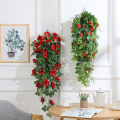 Miniatyrbillede 4 af 7: 2 stk. Kunstige Hængende Planter - Kunstige Silke Rose Blomster Hængende G