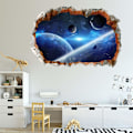 Miniatyrbild 2 av 5: 3D Planet Universum Galaxy Rymden Väggdekal Rymdfarkost Astro