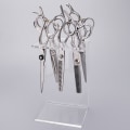 Miniatyrbillede 2 af 5: Klar Akryl Saks Holder 5 Huller Skrivebord Frisør Com DXGHC